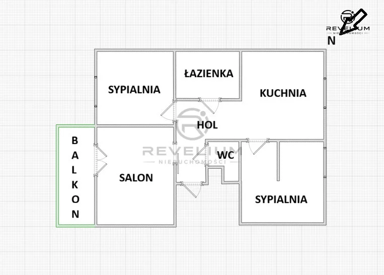 Mieszkanie, na sprzedaż, Gdynia, Dąbrowa, 62,9 m2 - rzut